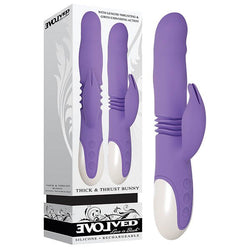 Thick & Thrust Bunny - 17 cm (6.7'') USB Rechargeable Thrusting Rabbit Vibrator