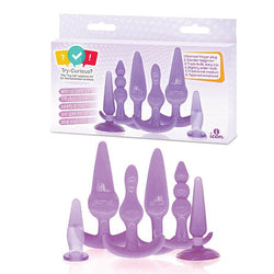 Try-Curious Anal Plug Kit Purple - Set of 6