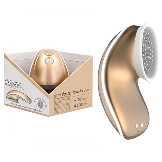 Twitch 1 - Gold USB Rechargeable Suction Vibrator