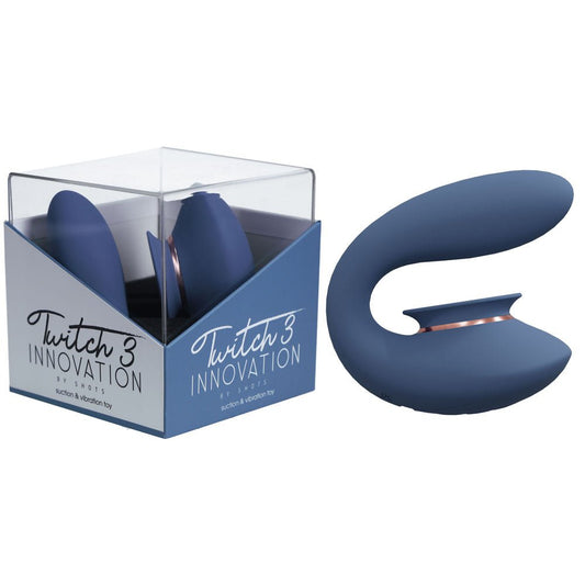 Twitch 2 - Blue/Grey USB Rechargeable Suction Vibrator