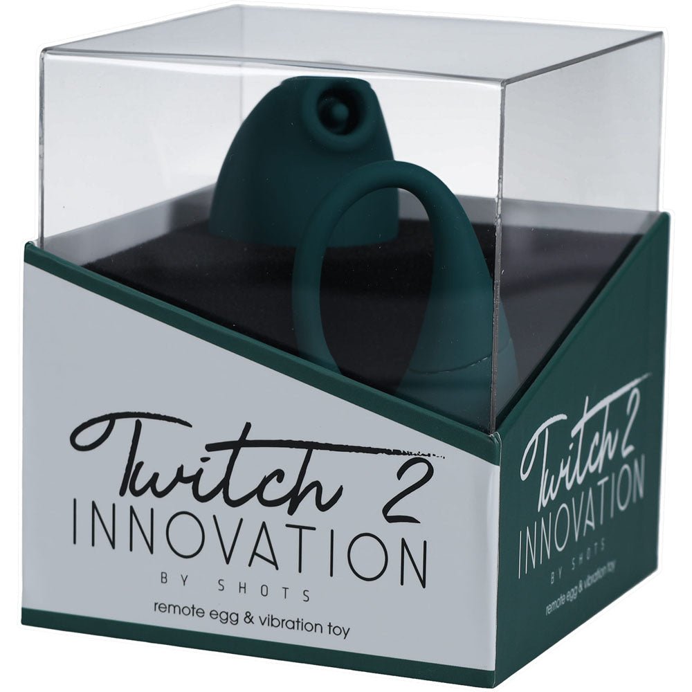 Twitch 2 Green US Rechargeable Suction Vibrator with Remote Vibrating Egg