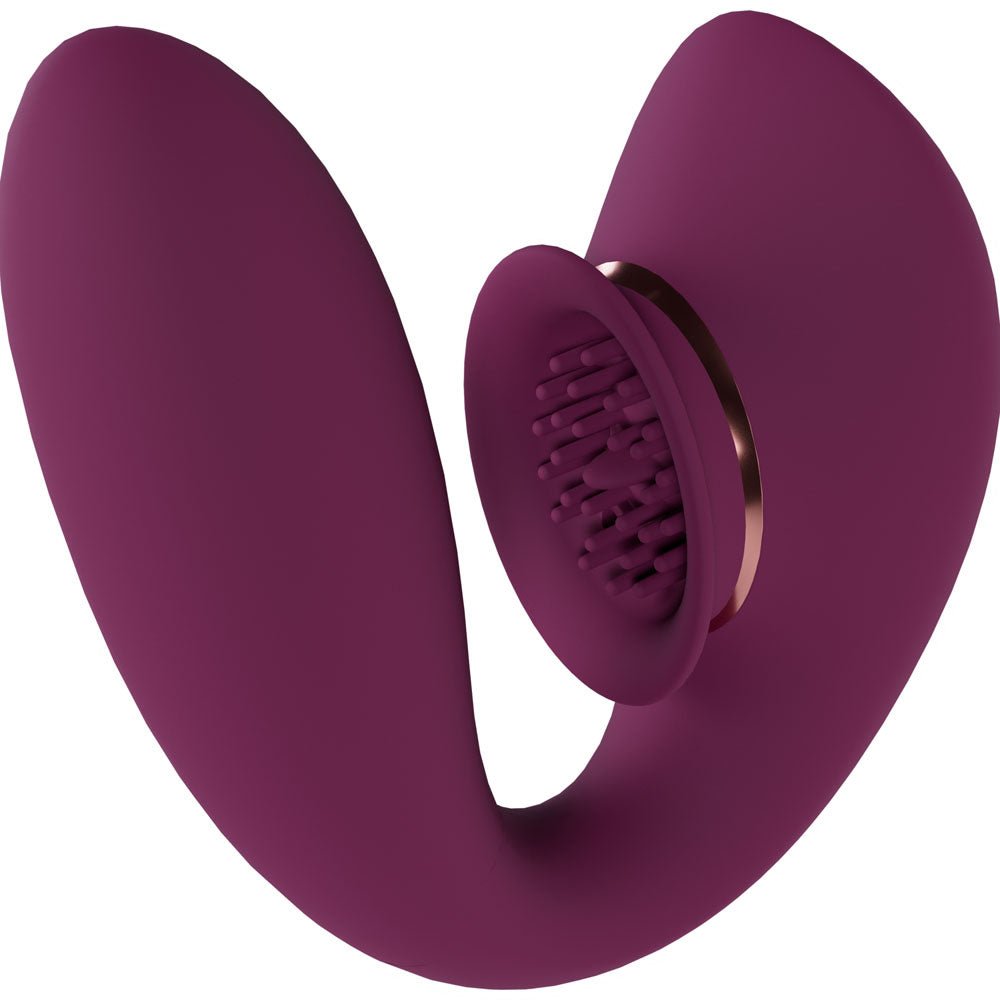 Twitch 3 - Burgundy USB Rechargeable Suction Vibrator