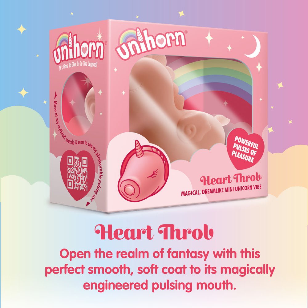 Unihorn - Heart Throb Pink USB Rechargeable Flicking Stimulator