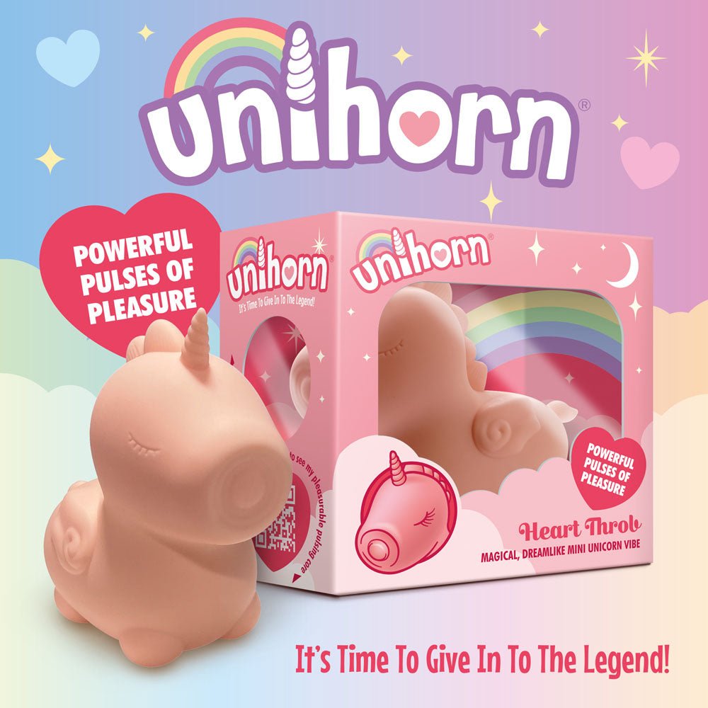 Unihorn - Heart Throb Pink USB Rechargeable Flicking Stimulator