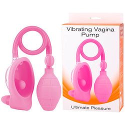 Vibrating Vagina Pump - Pink Vibrating Pussy Pump