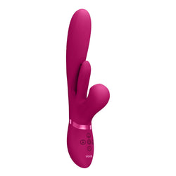 VIVE Ena Pink 25 cm Thrusting Vibrator with Air Wave Stimulator