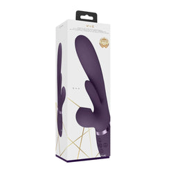 VIVE Ena Purple 25 cm Thrusting Vibrator with Air Wave Stimulator