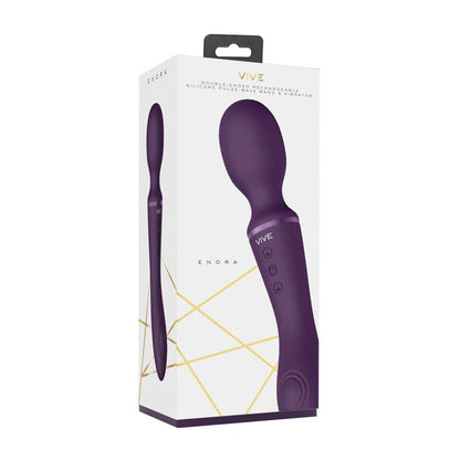 Vive Enora - Purple 22 cm USB Rechargeable Dual Ended Massager Wand