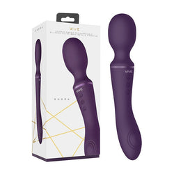 Vive Enora - Purple 22 cm USB Rechargeable Dual Ended Massager Wand