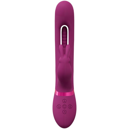 VIVE Mika - Pink 23.2 cm Rabbit Vibrator with Flapping Shaft