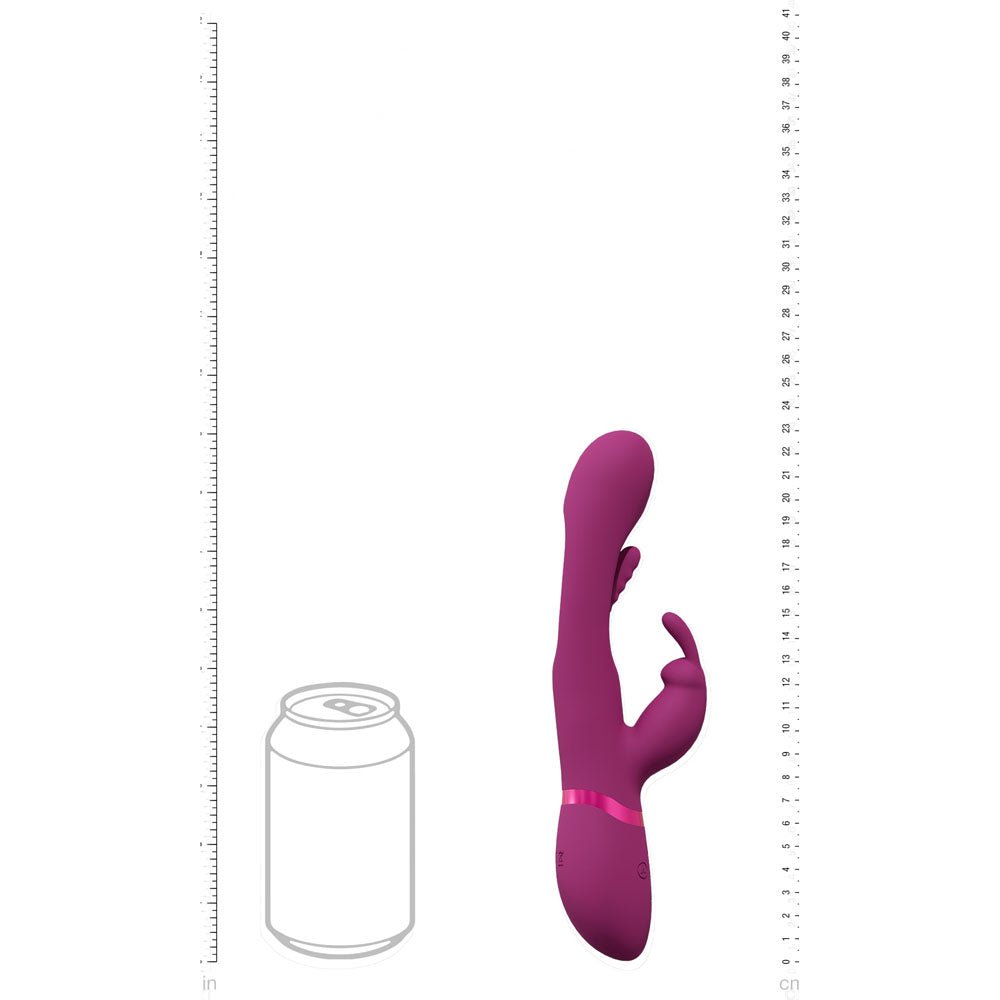 VIVE Mika - Pink 23.2 cm Rabbit Vibrator with Flapping Shaft