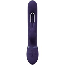 VIVE Mika - Purple 23.2 cm Rabbit Vibrator with Flapping Shaft