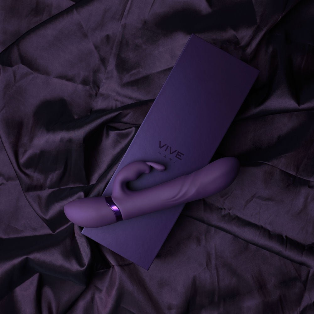 VIVE Nari Purple 24.1 cm USB Rechargeable Rabbit Vibrator