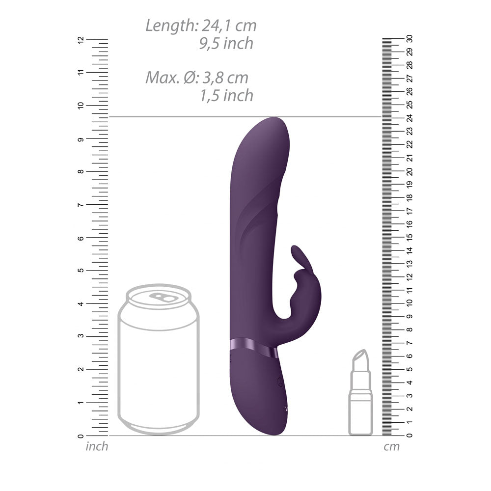 VIVE Nari Purple 24.1 cm USB Rechargeable Rabbit Vibrator