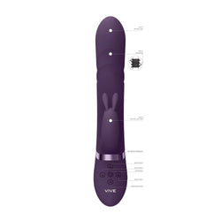 VIVE Nari Purple 24.1 cm USB Rechargeable Rabbit Vibrator