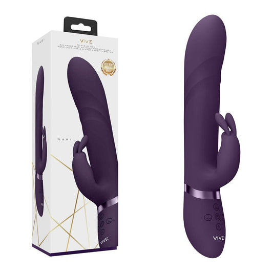 VIVE Nari Purple 24.1 cm USB Rechargeable Rabbit Vibrator