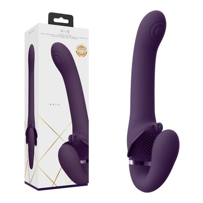 Vive SATU - Purple 23 cm USB Rechargeable Strapless Strap - On