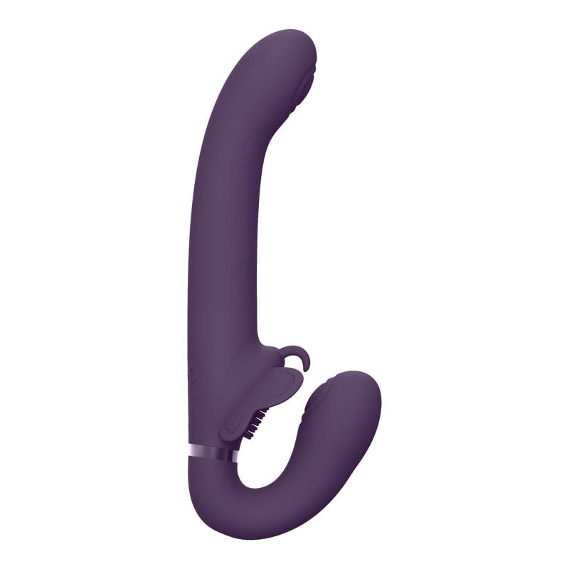 Vive SATU - Purple 23 cm USB Rechargeable Strapless Strap - On