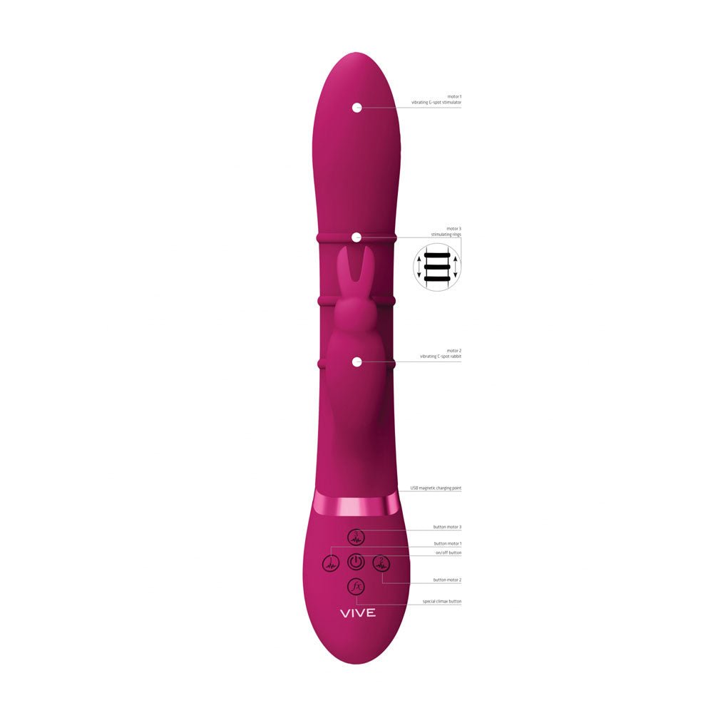 VIVE Sora Pink 24.2 cm USB Rechargeable Rabbit Vibrator