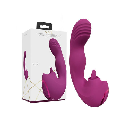 VIVE Yumi - Pink USB Rechargeable Triple Motor Vibrator