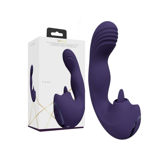 VIVE Yumi - Purple USB Rechargeable Triple Motor Vibrator