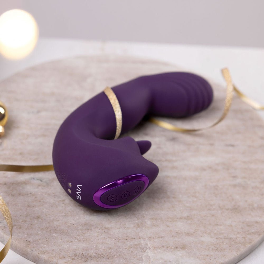 VIVE Yumi - Purple USB Rechargeable Triple Motor Vibrator