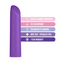 Wellness Power Vibe - Purple 10.1 cm USB Rechargeable Bullet