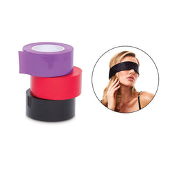 WhipSmart Bondage Tape 3-Pack with Blindfold Coloured