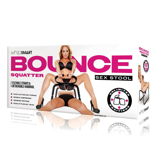 WhipSmart Bounce Squatter Sex Stool - Black Position Stool