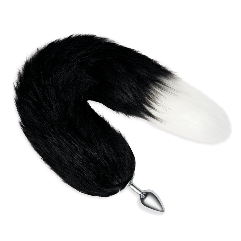 WhipSmart Furry Tales 14 Inch Fox Tail Metal 6.3 cm Butt Plug with Black Fox Tail