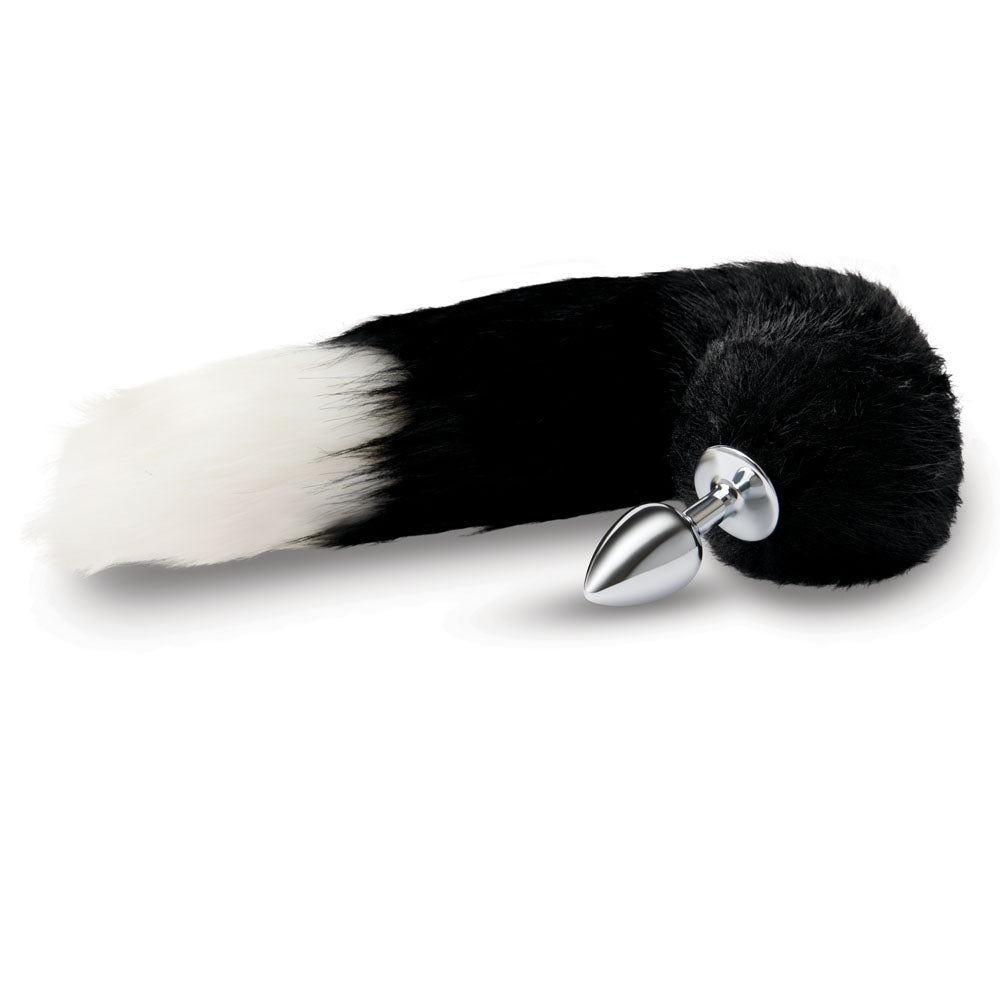 WhipSmart Furry Tales 14 Inch Fox Tail Metal 6.3 cm Butt Plug with Black Fox Tail