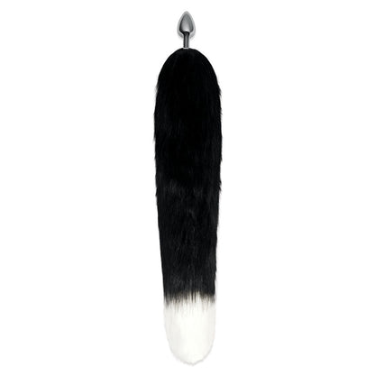 WhipSmart Furry Tales 14 Inch Fox Tail Metal 6.3 cm Butt Plug with Black Fox Tail