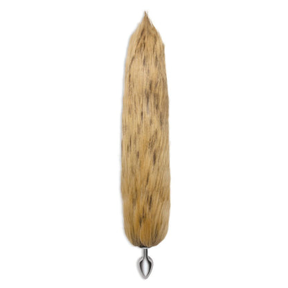 WhipSmart Furry Tales 14 Inch Fox Tail Metal 6.3 cm Butt Plug with Brown Fox Tail