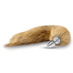 WhipSmart Furry Tales 14 Inch Fox Tail Metal 6.3 cm Butt Plug with Brown Fox Tail