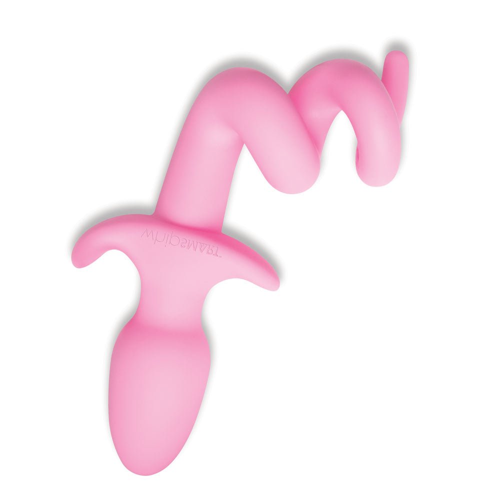 WhipSmart Furry Tales 3.5 Inch Silicone Piggy Tail Butt Plug Pink 8.9 cm