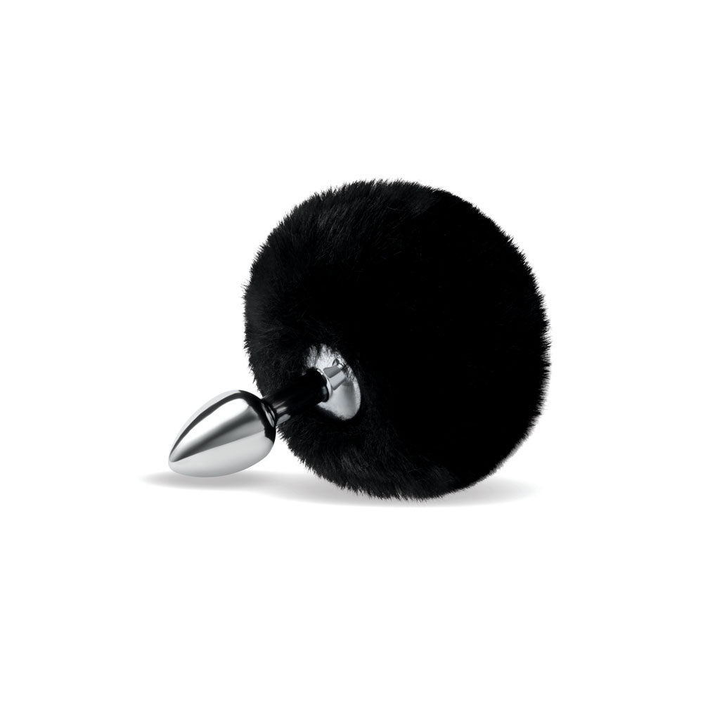 WhipSmart Furry Tales Bunny Tail Metal 6.3 cm Butt Plug with Black Bunny Tail