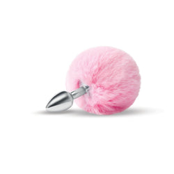 WhipSmart Furry Tales Bunny Tail Metal 6.3 cm Butt Plug with Pink Bunny Tail