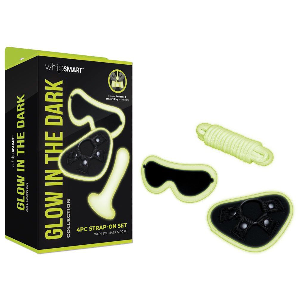 WhipSmart Glow In The Dark 4pc Strap-On Set Glow in Dark