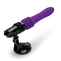 WhipSmart Thrusting Vibrator Sex Machine Purple 23 cm with Suction Mount