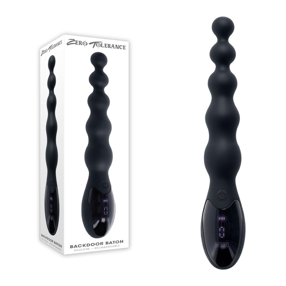 Zero Tolerance BACKDOOR BATON - Black 24 cm USB Rechargeable Vibrating Anal Beads