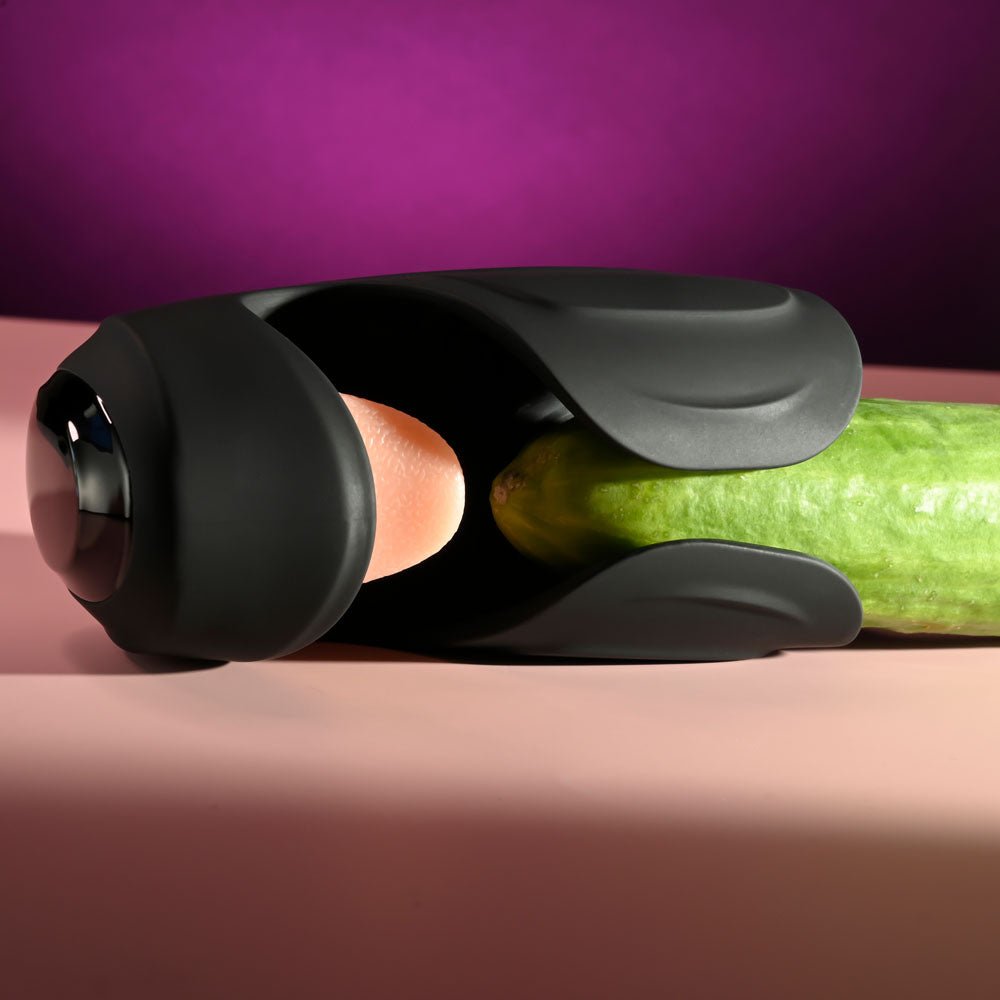 Zero Tolerance LICK THE TIP Black USB Rechargeable Vibrating & Flicking Masturbator