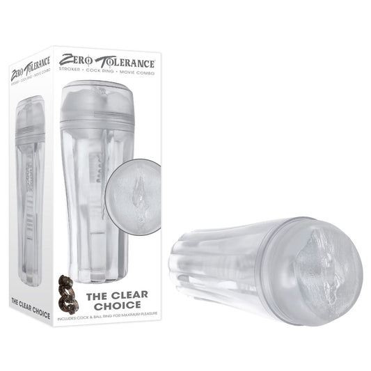 Zero Tolerance THE CHOICE Clear 21 cm Vagina Stroker