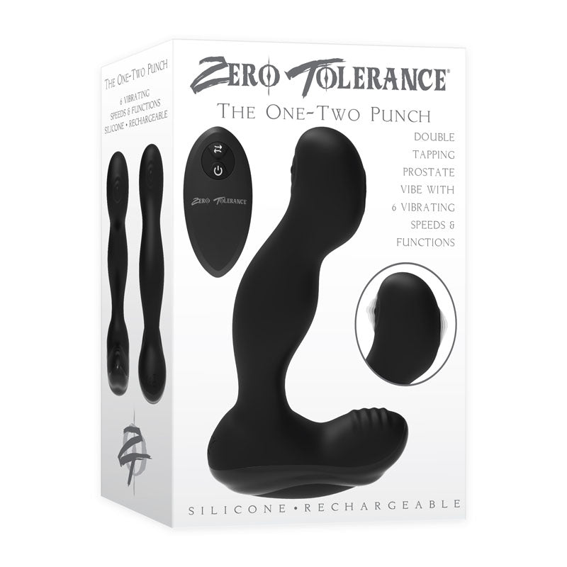 Zero Tolerance The One - Two Punch - Black USB Rechargeable Prostate Massager