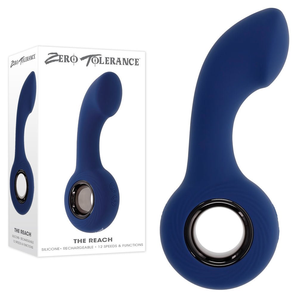 Zero Tolerance THE REACH Blue 13.8 cm USB Rechargeable Vibrating Anal Plug