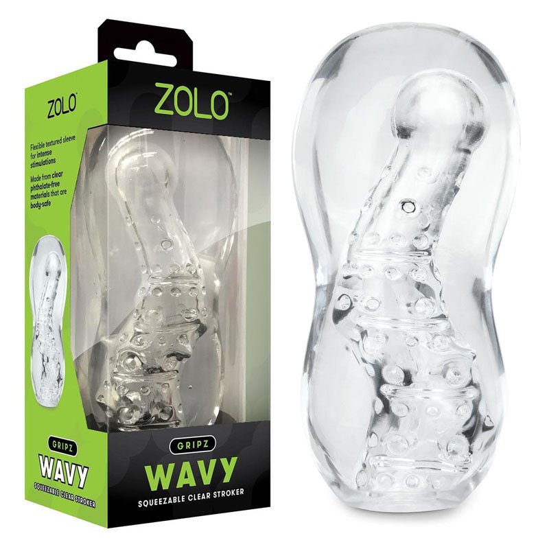 Zolo Gripz - Wavy Clear Stroker Sleeve