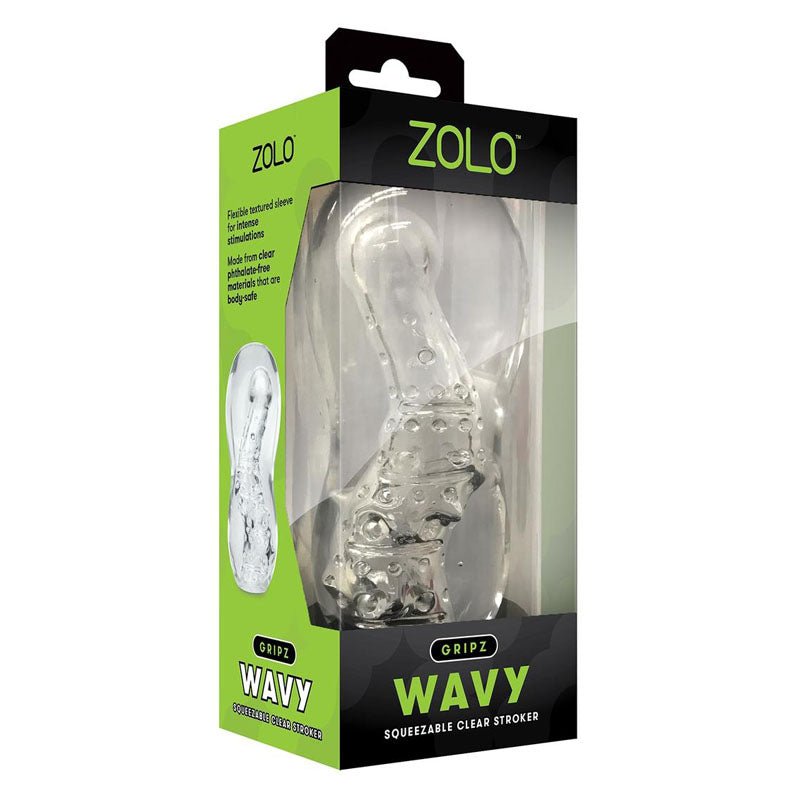 Zolo Gripz - Wavy Clear Stroker Sleeve