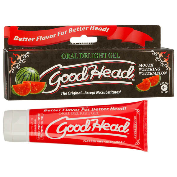 GoodHead Oral Delight Gel - Watermelon Flavoured Oral Sex Lotion - 113 g Tube