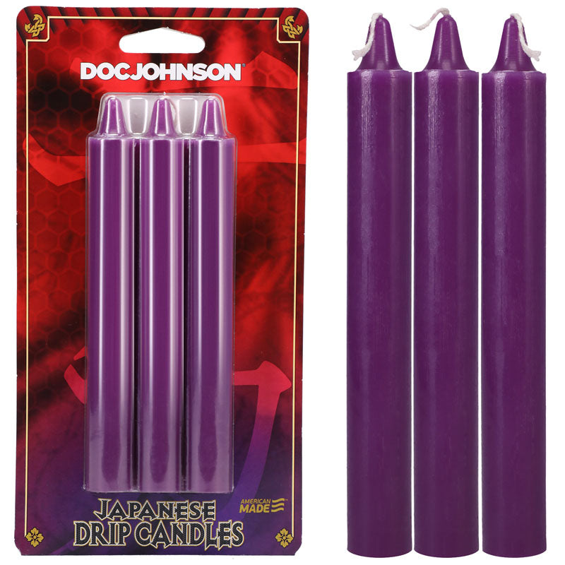 Japanese Drip Candles - Purple - Purple 3-Pack