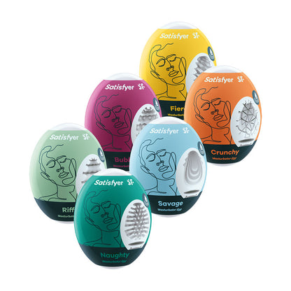 Satisfyer Masturbator Eggs - Mixed 6 Pack - Set of 6 Stroker Sleeves