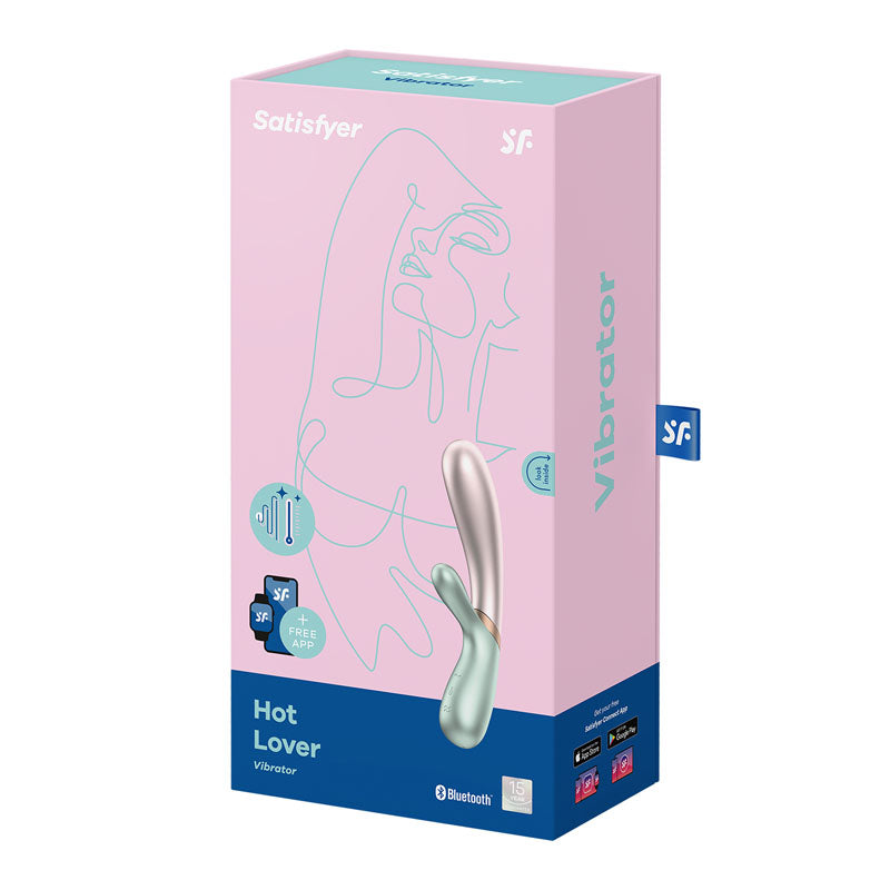 Satisfyer Hot Lover - Green/Pink App Controlled USB Rechargeable Rabbit Vibrator